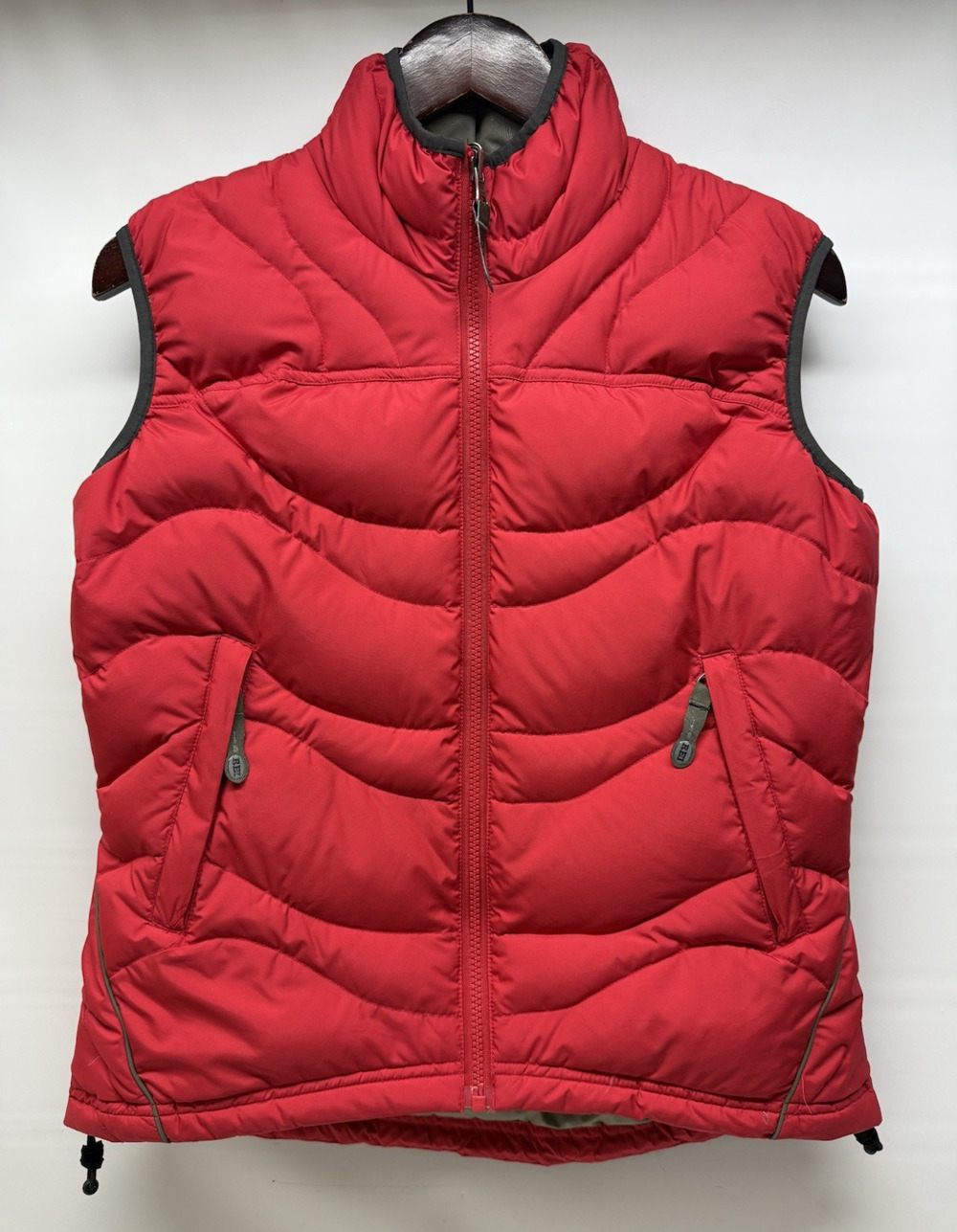 REI  Goose Down Puffer Vest Red Quilted Full Zip Women's XS
